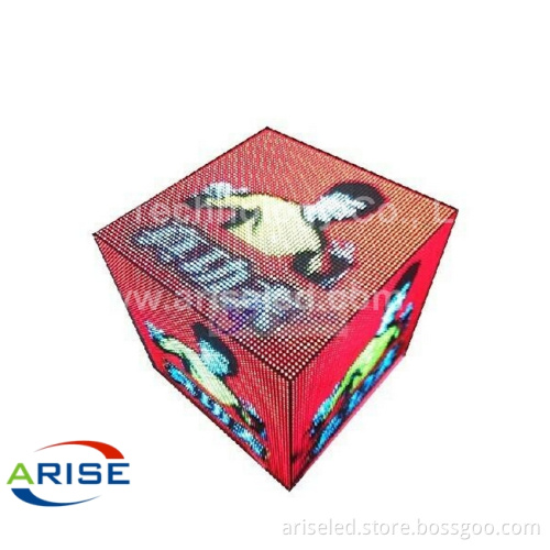 P3mm LED cube display, size (1.152x1.152m) 6 side,Creative LED display for Stage,LED DJ table